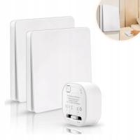 PRZEŁĄCZNIK SCIENNY BEZPRZEWODOWY BEZ BATERII PILOT 2× + ODBIORNIK