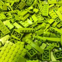 LEGO Limonkowe/Lime Klocki 100g / 0,1 kg Mix elementów