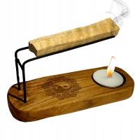 Podstawka na Palo Santo - Drewno Tekowe Yin Yang + Palo Santo