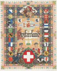 SZWAJCARIA. Alegoria Szwajcarii -Artur Szyk 1949