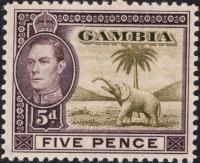 kol.bryt.Gambia KGVI 5 d.czysty **