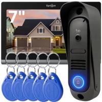 ВИДЕОДОМОФОН ПРОВОДНОЙ ВИДЕОДОМОФОН КОМПЛЕКТ RFID СЧИТЫВАТЕЛЬ КАЛИТКА ВОРОТА 7