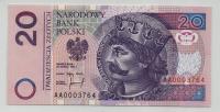 20 zł 1994 - AA - St. 1, UNC. Niski numer 000xxxx