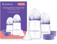 LANSINOH Zestaw Startowy 2x BUTELKA 160 240 ml 3x Smoczek Poziom S M F