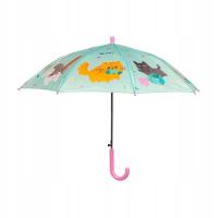 Parasolka dziecięca dla dzieci lekka automatyczna Kotki miętowa Puckator