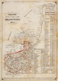 Stara Mapa kolei żelaznych Królestwa Polskiego 1863r. 120x90cm