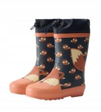 FRIBOO KALOSZE DZIECIĘCE Z NADRUKIEM LISKA I ŚCIĄGACZEM OCIEPLANE 27 1T6I