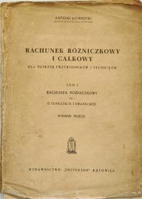 Rachunek różniczkowy i całkowy Antoni Łomnicki