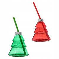 Szklanka świąteczna w kształcie choinki