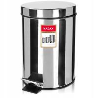 KOSZ NA ŚMIECI ŁAZIENKOWY 5L DO ŁAZIENKI POJEMNIK Z PEDAŁEM KUBŁEM STALOWY