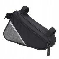 TRÓJKĄTNA TORBA ROWEROWA NA RAMĘ Z ODBLASKIEM - ŁATWA W CZYSZCZENIU