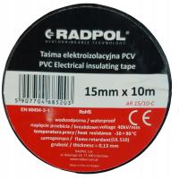 TAŚMA IZOLACYJNA PCV RADPOL 15mm x 10m (1opak. - 10sztuk)