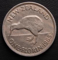 АНК НОВАЯ ЗЕЛАНДИЯ ЕЛИЗАВЕТА II ФЛОРИН ФЛОРЕН 1965