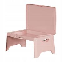 Składane biurko na laptopa Wygodny stojak na komputer na czasopisma biurowe Różowy