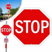 Znak Odblaskowy Stop, Naklejka Ostrzegawcza Stop, Znak Zakazu, Znak Stopu