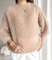 Свитер с вышивкой 80% kid moher