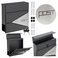 Нержавеющая сталь антрацита загородки почтового ящика письма большая 37кс37км