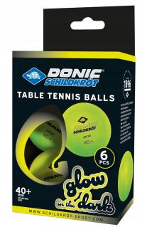 Piłeczki DONIC Glowin the dark - 6 szt.
