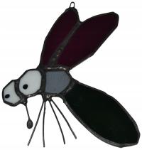 Komar owad szkło witrażowe zawieszka dekoracja prezent