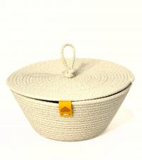 BAWEŁNIANY KOSZ DO DOMU NA BIELIZNĘ INNE RZECZY RĘCZNE WYKONANIE HANDMADE