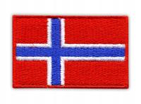 Naszywka Norwegia - Flaga Norwegii mała - czerwona ramka HAFT