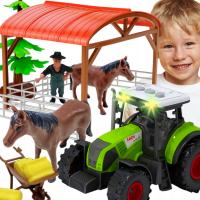 MEGA FARMA GOSPODARSTWO STODOŁA OBORA WYBIEG DLA KONII +TRAKTOR +AKCESORIA