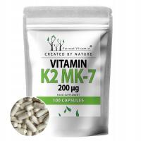 WITAMINA K2 MK-7 200mcg NATTO MOCNA 100kaps KRĄŻENIE STAWY UKŁAD KOSTNY