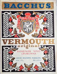 BACCHUS VERMOUTH SLOWENIA - ROLIMPEX WARSZAWA-ETYKIETA