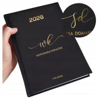 Kalendarz Książkowy 2026 A5 I ELEGANCKI ZŁOCONY NAPIS I Personalizowany