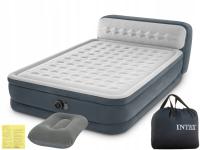 Надувной матрас двухместный кровать насос 230V Intex подушка модель 2024