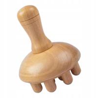 Drewniane narzędzie do masażu w kształcie grzyba,