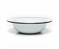 Miska retro 32 cm emaliowana biała miseczka misa na owoce sałatki vintage