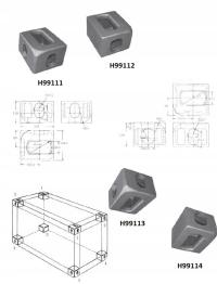 Narożnik kontenera- lewy, prawy - góra, dół