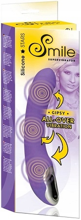 Вибратор массажер мощный 3 двигатели-улыбка GIPSY