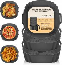 3x FORMA SILIKONOWA DO AIR FRYER FRYTKOWNICY WKŁAD DO PIECZENIA