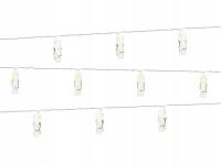 LAMPKI LED KLAMERKI BEZBARWNE 1.4M