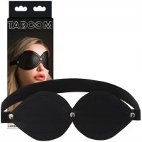 Opaska na oczy o klasycznym kształcie - sztuczna skóra - Czarna - Taboom