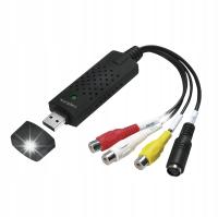 Konwerter Wideo USB 2.0 Grabber A/V z Przechwytem VHS, RCA i S-Video Czarny
