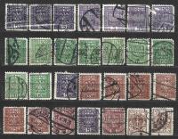 II RP, znaczki kasowane bez kleju, zestaw - uszkodzone (23)