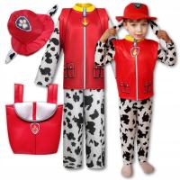 STRÓJ PRZEBRANIE KOSTIUM PSI PATROL MARSHALL PLECAK STRAŻAK NA BAL 128 134