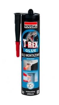 KLEJ MONTAŻOWY BEZBARWNY 310G T-REX 127047 SOUDAL