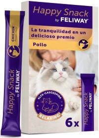 FELIWAY HAPPY SNACK успокаивающее лакомство для кошки снятие стресса 6x15 г