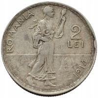 47803. Rumunia, 2 leje, 1914r. - Ag