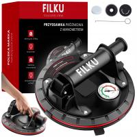 Przyssawka próżniowa uchwyt do płytek glazury szyb z pompką i manometrem