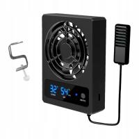 Wentylator wentylacyjny dla gadów Regulowany zacisk montażowy Inteligentny higrometr Celsjusz