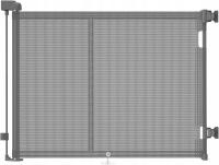 Bramka zabezpieczająca 500x86cm czarna zwijana dla psa i dziecka do schodów