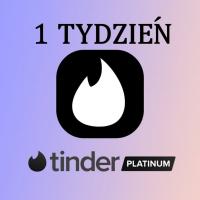 TINDER PLATINUM 1 TYDZIEŃ 7 DNI / KARTA PODARUNKOWA / KLUCZ VPN