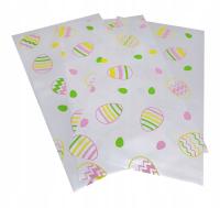 Torebki foliowe opakowania na prezenty upominki WIELKANOC 10x25 100 szt.