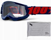 Gogle 100% Strata 2 Masego granatowo-czerwone