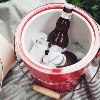 Wiadro na szampana w stylu vintage, wanna na napoje na imprezę domową mieści napoje gazowane, piwo, czerwone